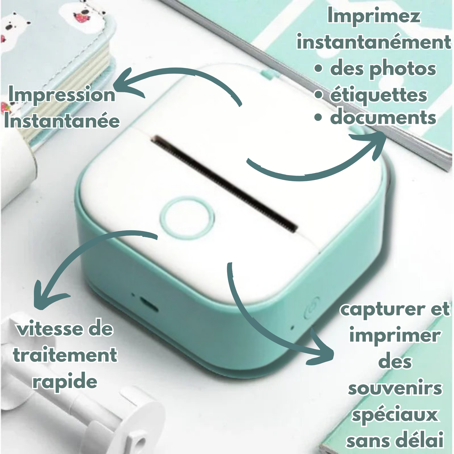 PrintSnap Mini – Imprimante Thermique Portable