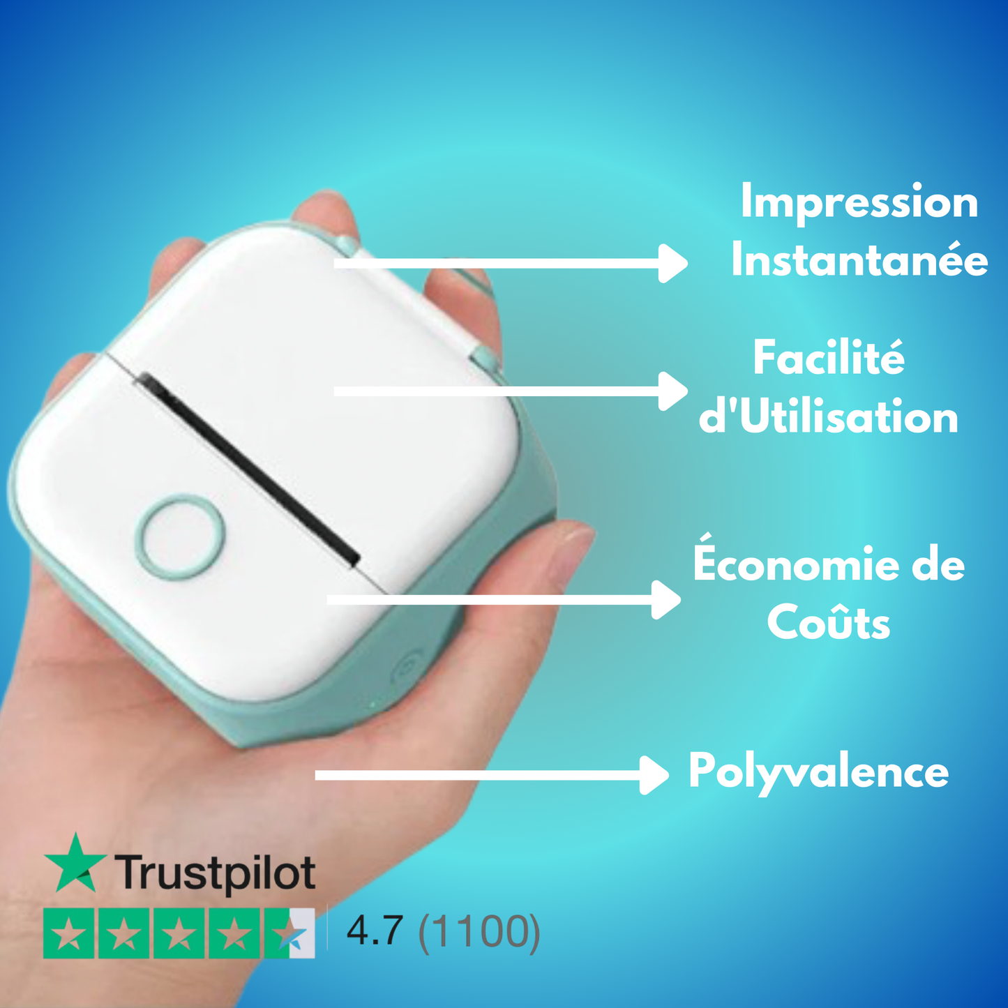 PrintSnap Mini – Imprimante Thermique Portable